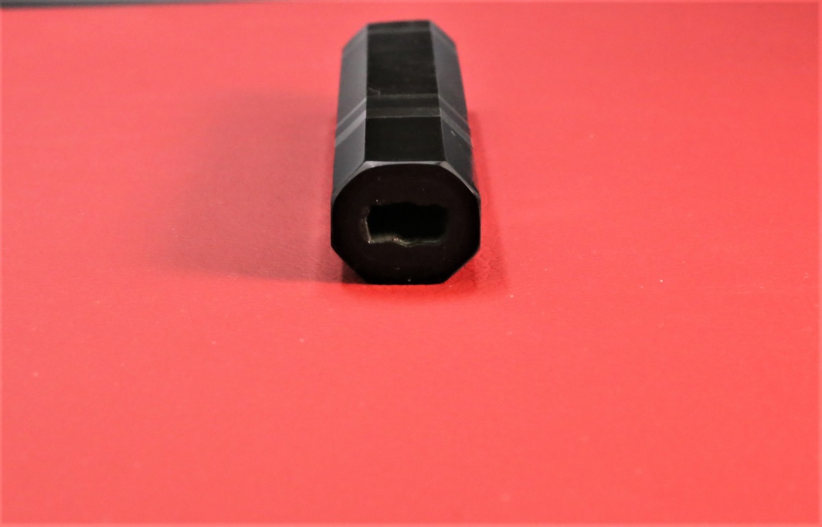 八角黒檀柄 両黒水牛 ニッケル 3本巻き 140mm 柳刃 / 牛刀用-歌舞伎ナイフ
