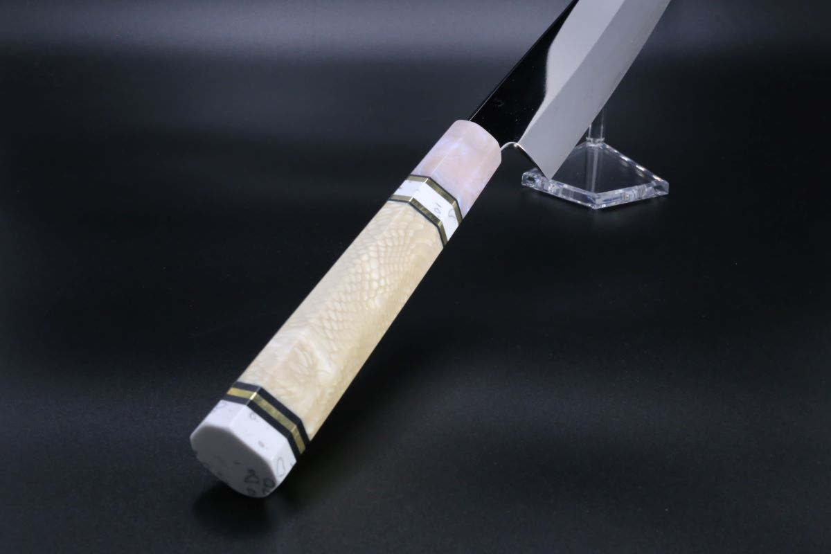 剣型 先丸蛸引 V金10号 450mm 全鋼本焼 平鏡面仕上げ 中川悟志作-歌舞