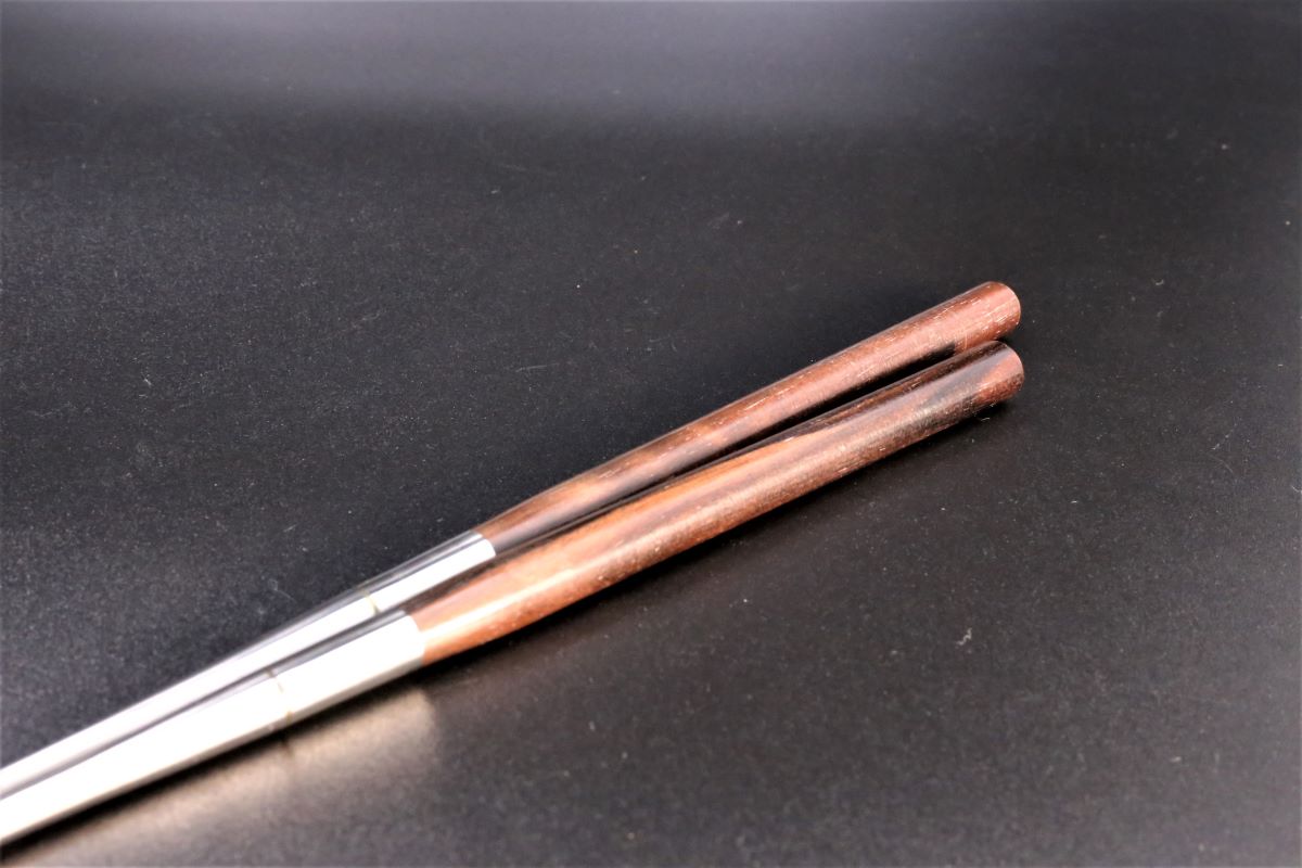 ステンレス製 盛箸 黒檀柄 150mm-歌舞伎ナイフ