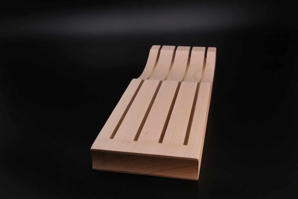 Home :: Whetstone & Accessory :: Knife Accessory :: Beechwood Knife block  horizontal stand- Kabukiknives Buy Japanese Knife