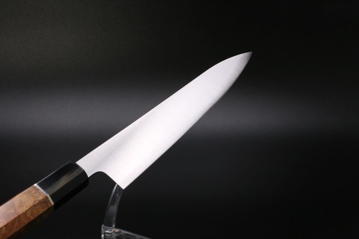和牛刀 210mm 白二鋼 全鋼本焼 手研ぎ 花梨柄-歌舞伎ナイフ