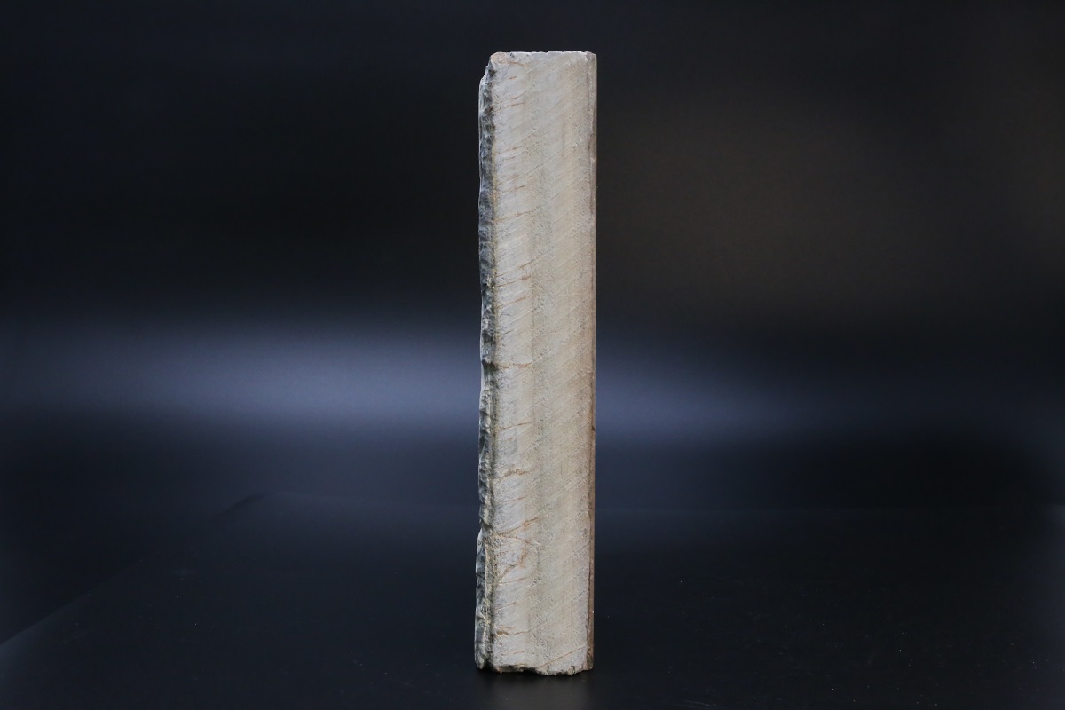 特大！迫力の骨董の厚板 天板に 天然砥石 京都 大突 巣板 30型 1433g-歌舞伎ナイフ