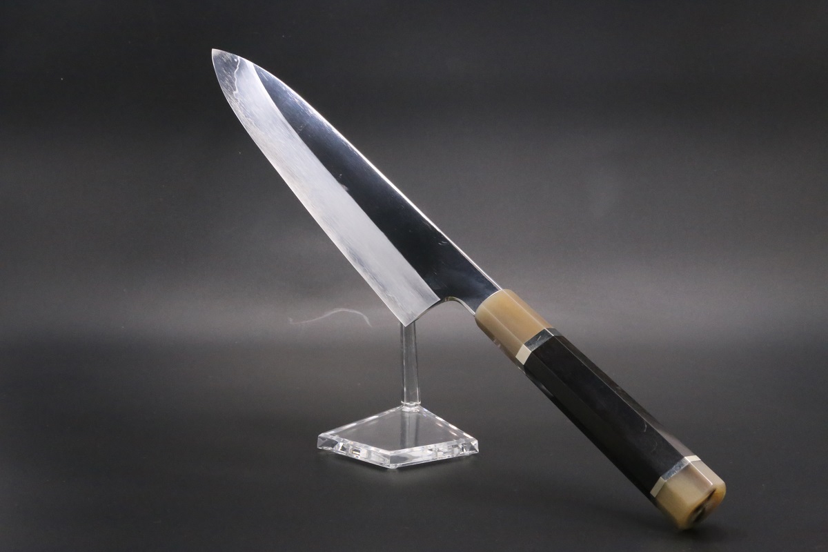 和牛刀 V金10号 割込み 270mm 両鏡面仕上げ 黒檀柄 中川悟志作-歌舞伎