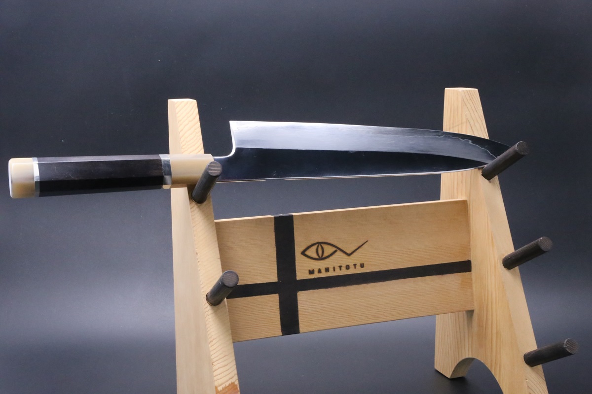 和牛刀 V金10号 割込み 270mm 両鏡面仕上げ 黒檀柄 中川悟志作-歌舞伎