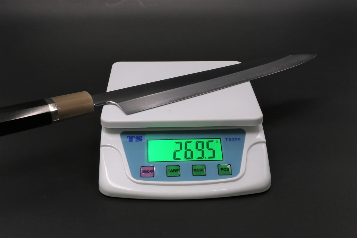 和牛刀 V金10号 割込み 270mm 両鏡面仕上げ 黒檀柄 中川悟志作-歌舞伎