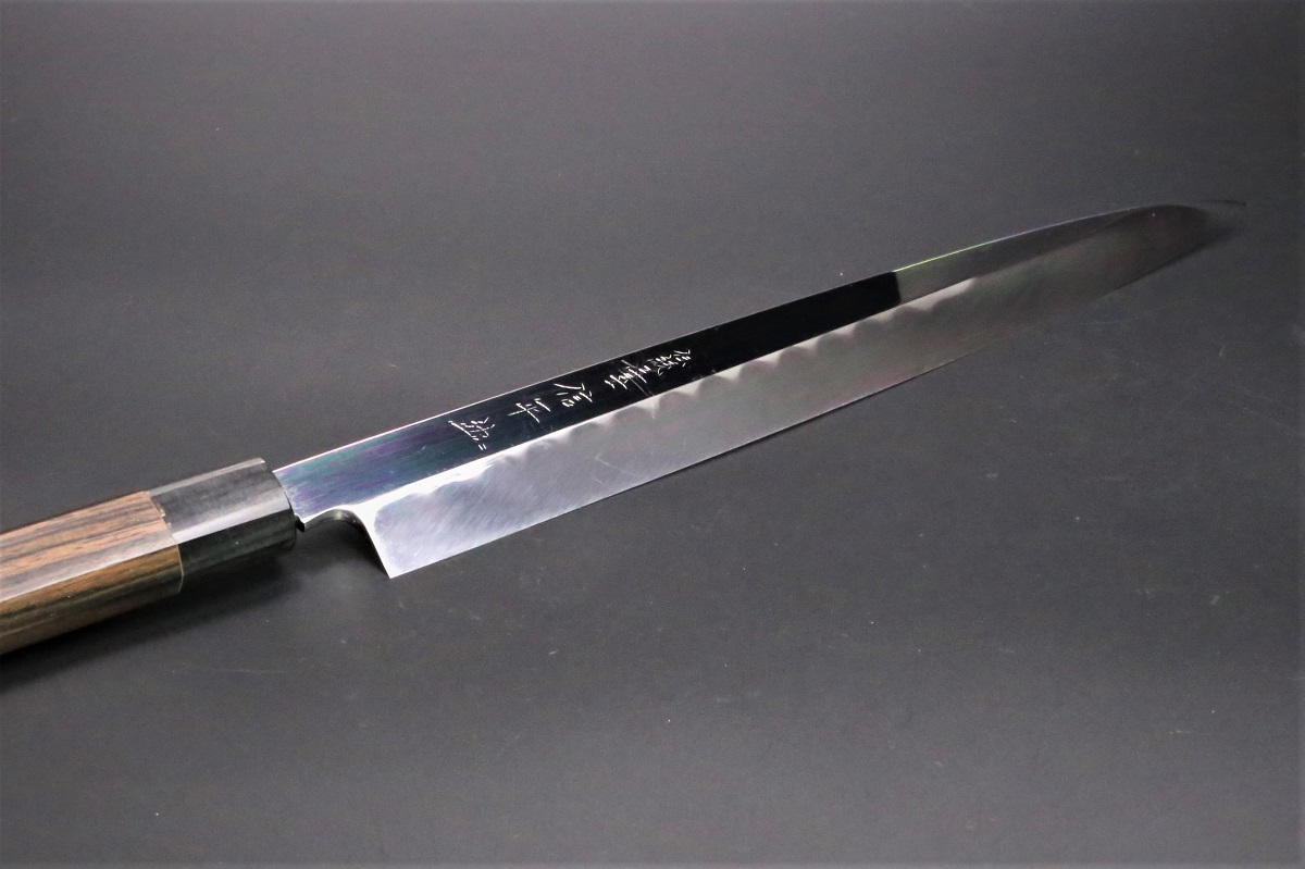 柳刃 白二鋼 水本焼き-歌舞伎ナイフ