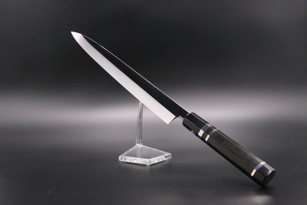 LEFT HANDED YANAGI SASHIMI KNIFE-JAPANESE SHITAN HANDLE 300mm-Stainless  Steel