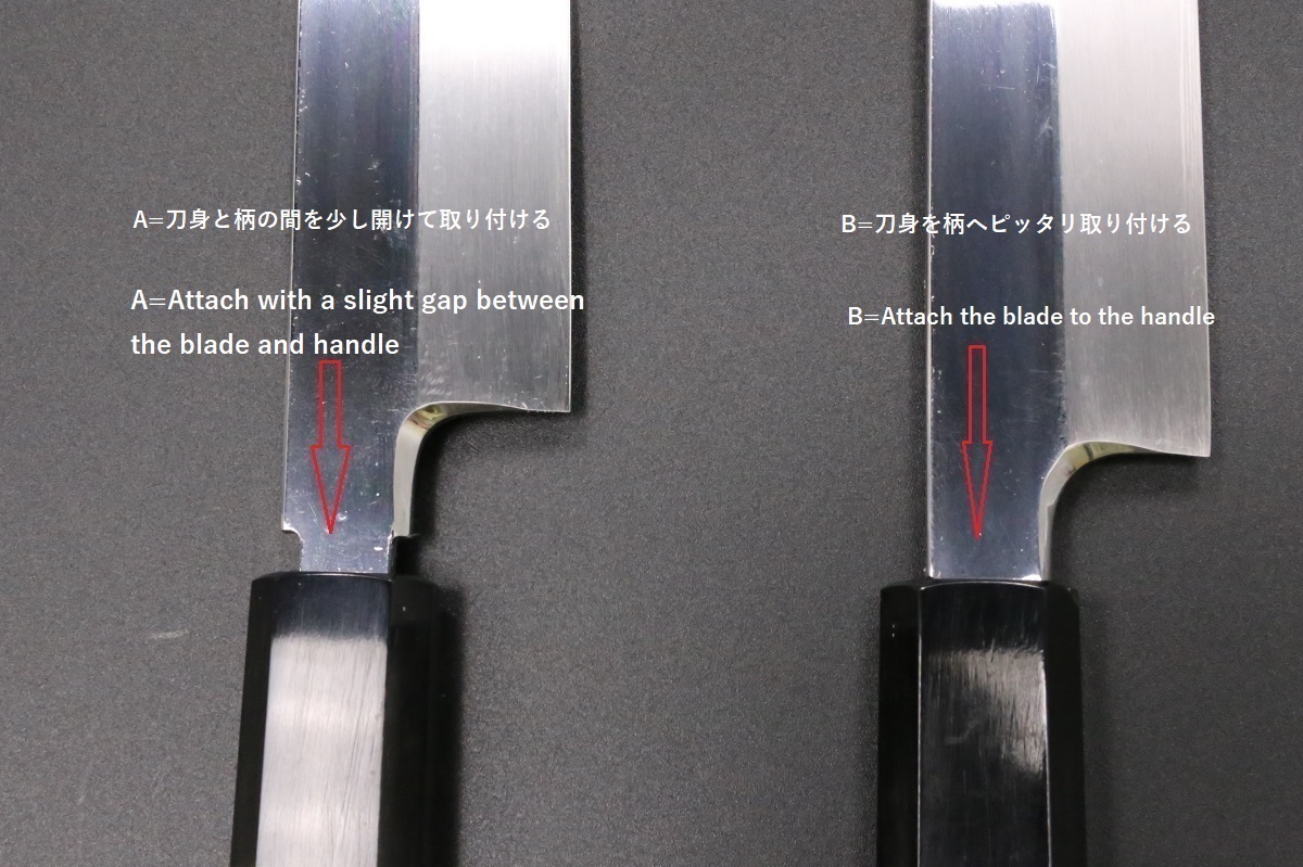 ホーム :: 包丁タイプと鍛造方法 :: 包丁タイプ :: 先丸蛸引 :: 先丸蛸引 銀三本焼 300mm 平鏡面 黒檀柄  鞘付き【左利き用】-歌舞伎ナイフ