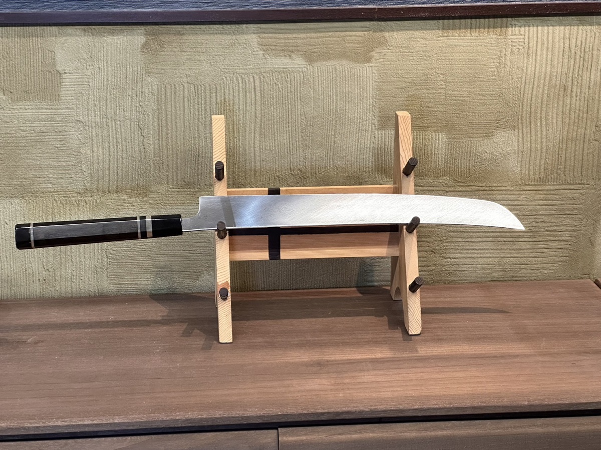 Sakimaru Yanagiba VG10 450mm Honyaki Mono Steel Width 45mm Sakimaru Yanagiba VG10 450mm Honyaki Mono Steel Width 45mm