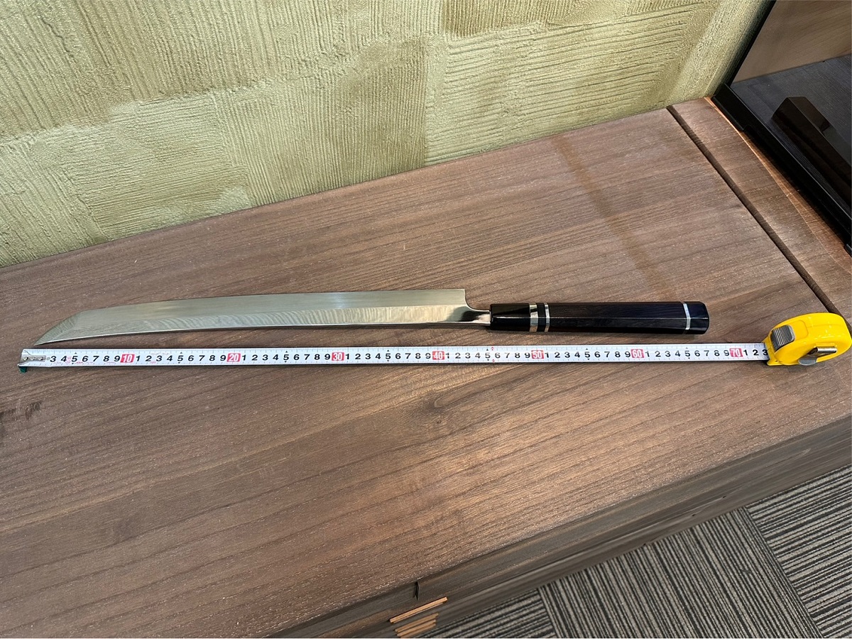 Sakimaru Yanagiba VG10 450mm Honyaki Mono Steel Width 45mm Sakimaru Yanagiba VG10 450mm Honyaki Mono Steel Width 45mm