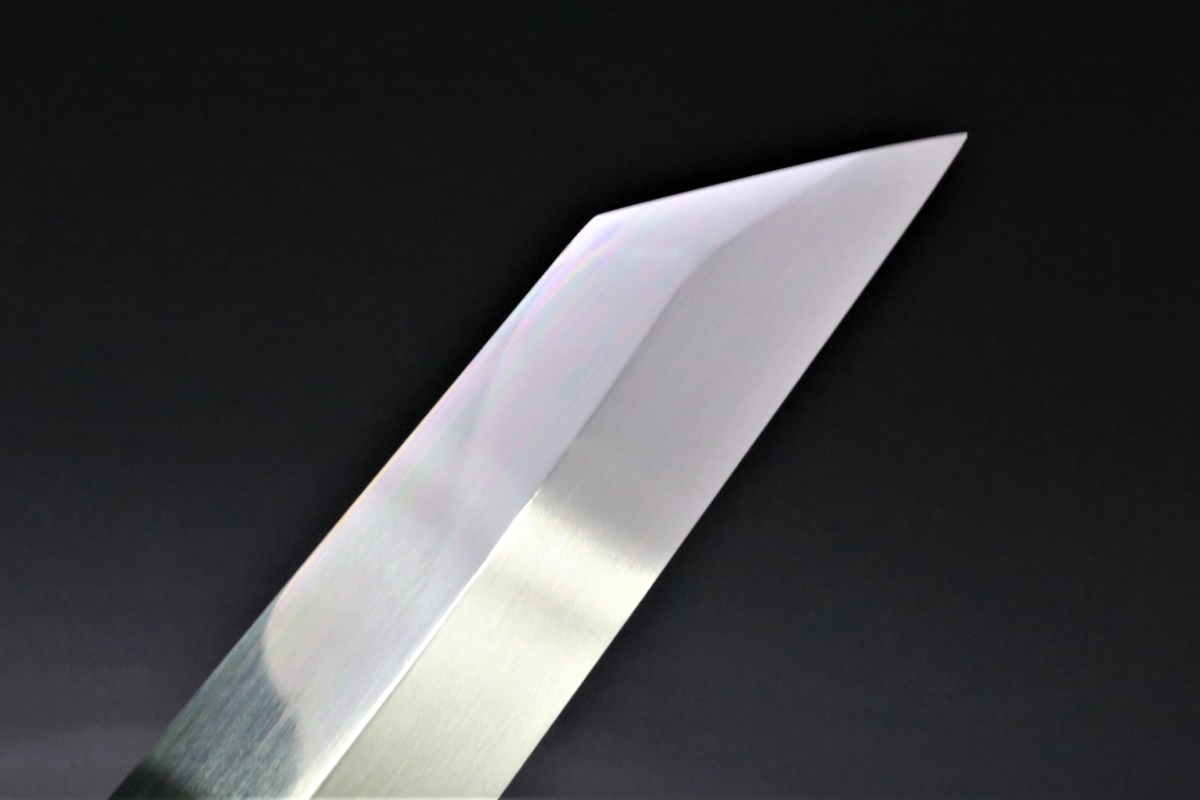 青鋼、水本焼き、柳尺一寸 柳刃 青一鋼 水本焼-歌舞伎ナイフ