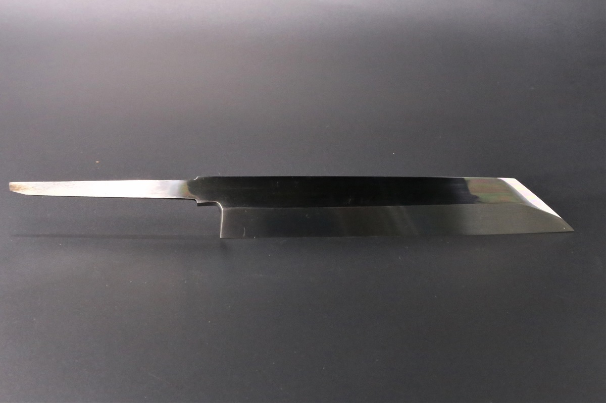 切付 青二鋼 180mm 本焼 鏡面仕上 刃付け：山塚幸雄-歌舞伎ナイフ