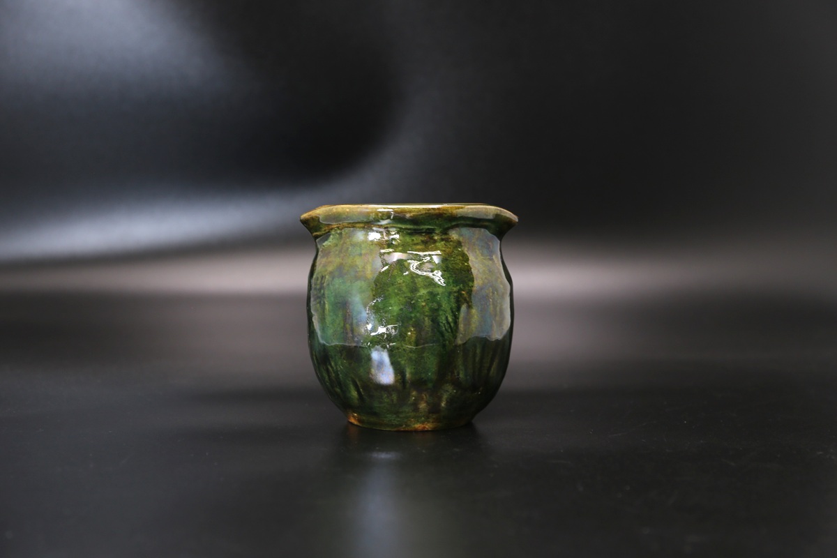 雲井窯　未使用　織部叩き　3合 中川一辺陶 雲井窯 未使用 織部叩き 3合 中川一辺陶