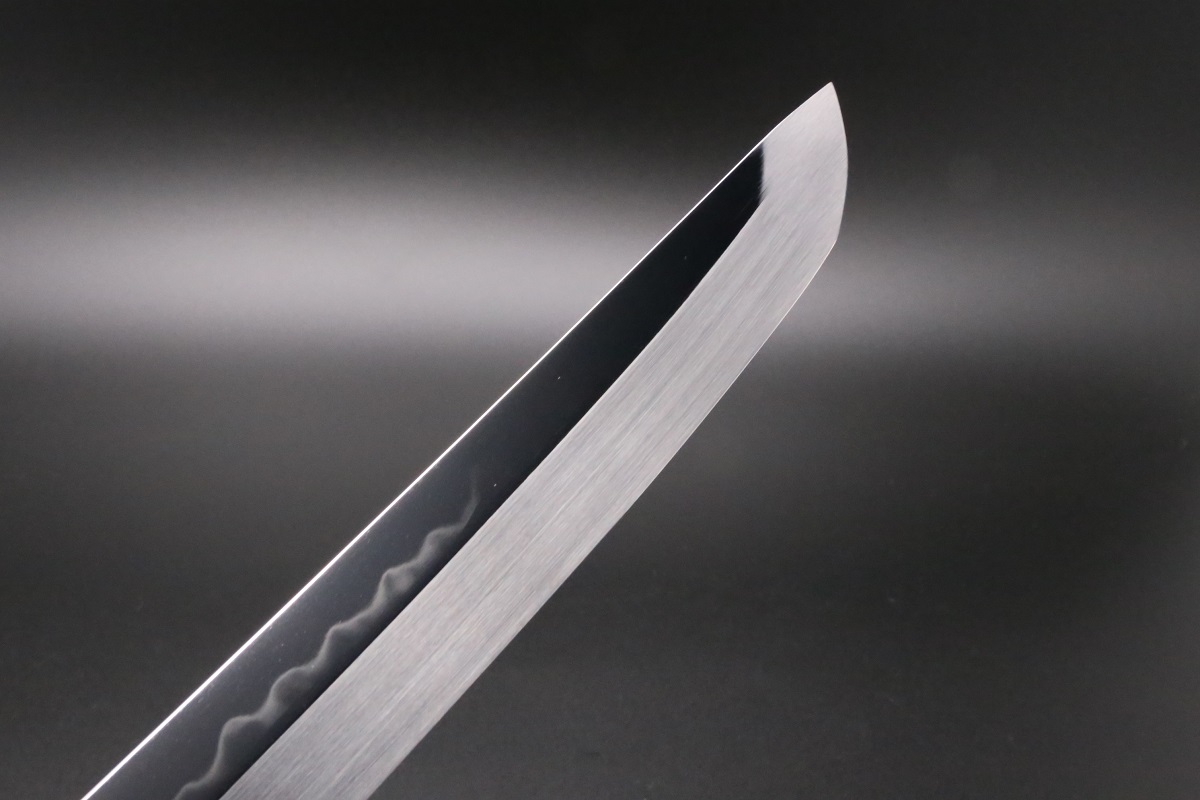 先丸蛸引 白一鋼 360mm 水本焼 富士掛かり満月 両鏡面 八角黒檀柄 玄海