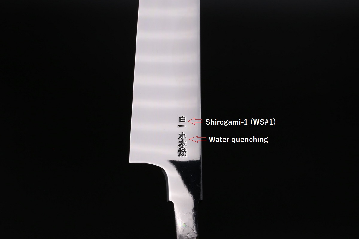 先丸蛸引 白一鋼 360mm 水本焼 富士掛かり満月 両鏡面 八角黒檀