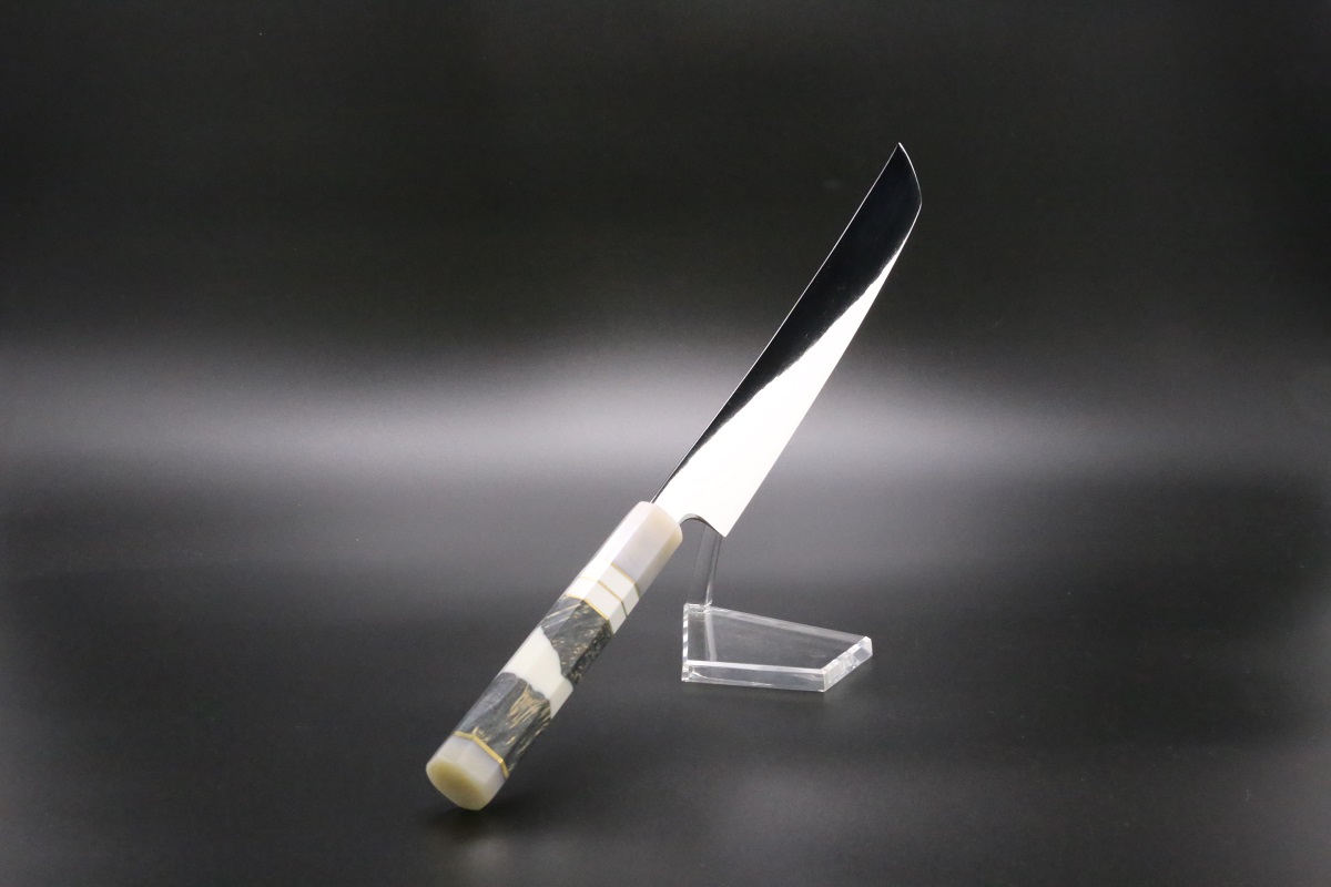 先丸蛸引-両刃 V金10号 240mm 全鋼本焼 全鏡面 八角スペシャル柄