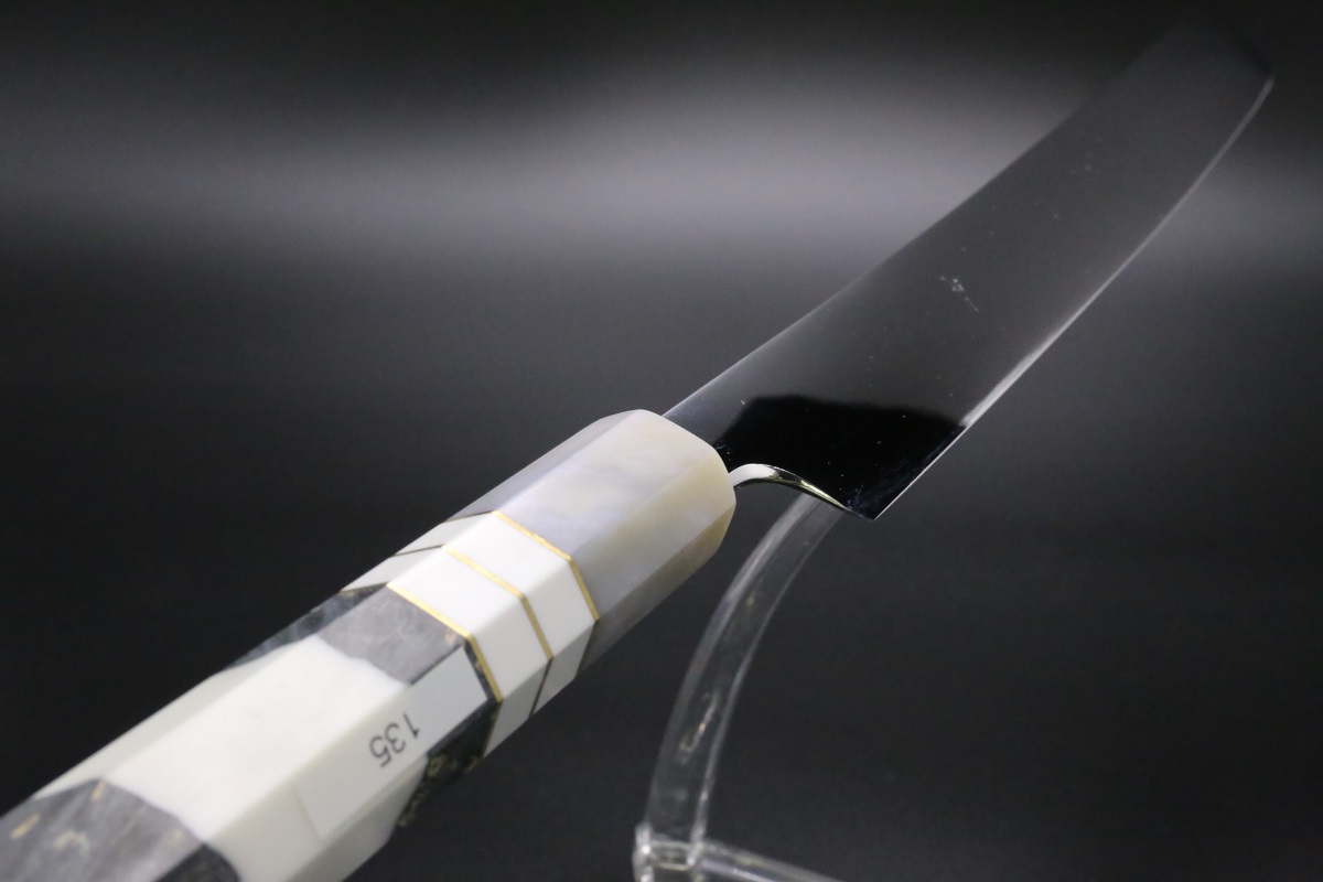先丸蛸引-両刃 V金10号 240mm 全鋼本焼 全鏡面 八角スペシャル柄