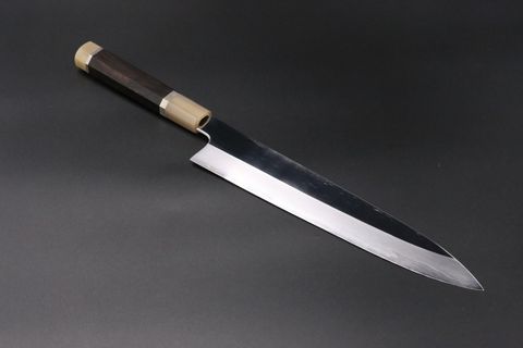 和牛刀 V金10号 割込み 270mm 両鏡面仕上げ 黒檀柄 中川悟志作-歌舞伎