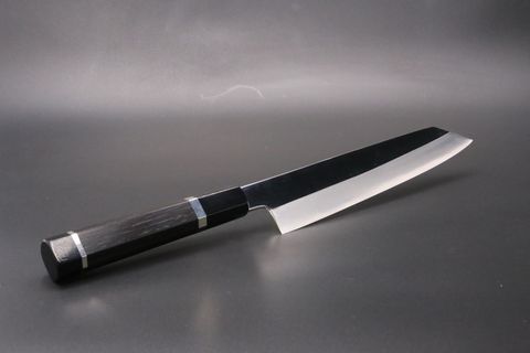 切付牛刀 V金10号 割込み 210mm 両鏡面仕上げ 黒檀柄 中川悟志作-歌舞 