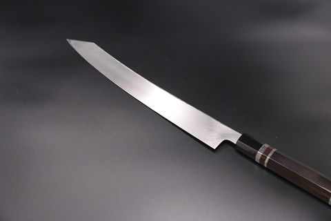 ステン本焼V金10号柳刃包丁270mm 黒檀八角柄