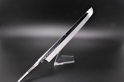 白木作　蛸引 先丸　本焼　白鋼　鏡面　尺一　包丁　アイアンウッド水牛銀巻柄 銀三鋼 上仕上 先丸蛸引 朴八角柄 – つば屋庖丁店